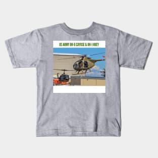 US Army OH-6 Cayuse and UH-1 Huey Kids T-Shirt